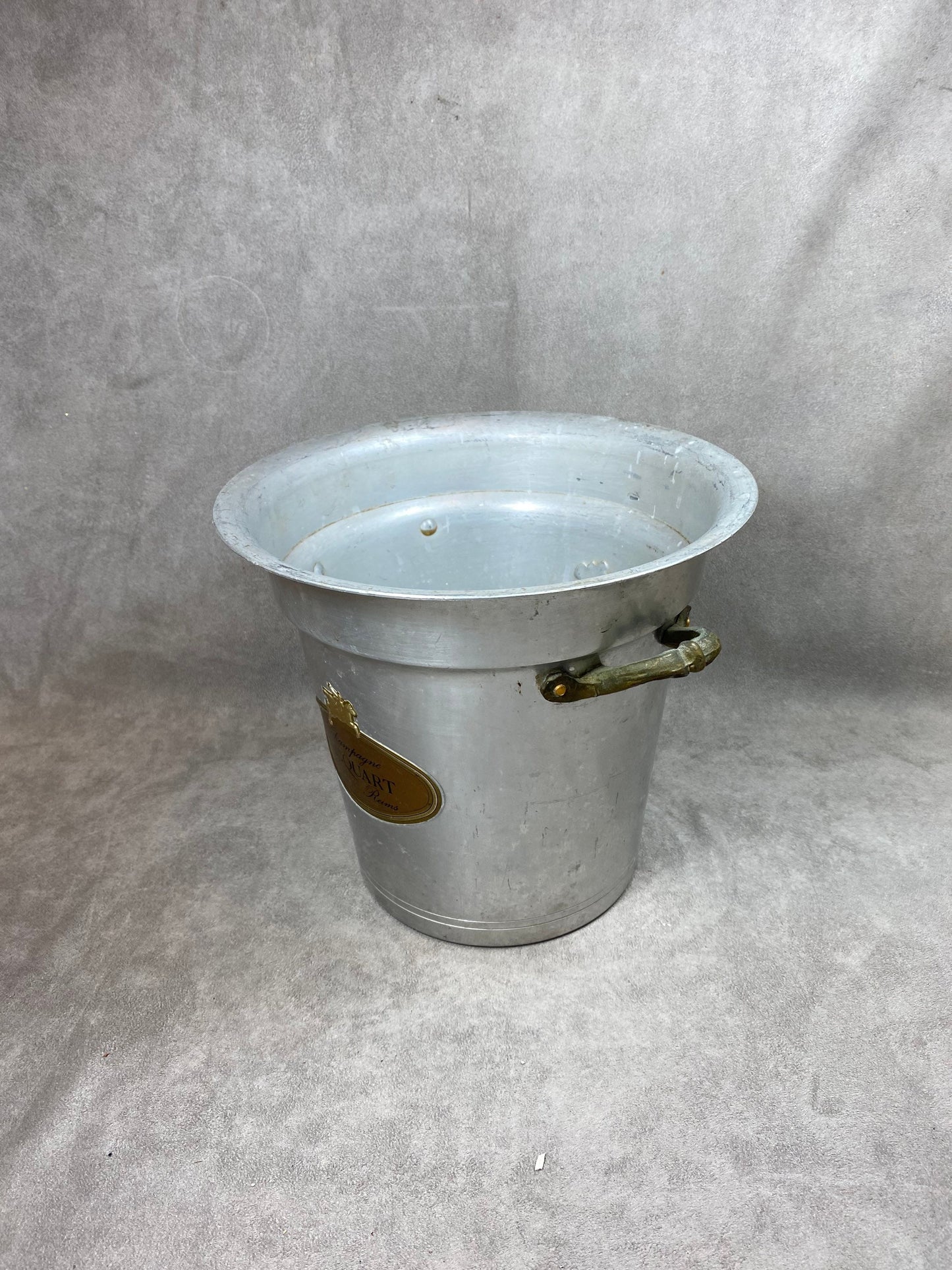 Seau à champagne Jacquart vintage en aluminium Made in france