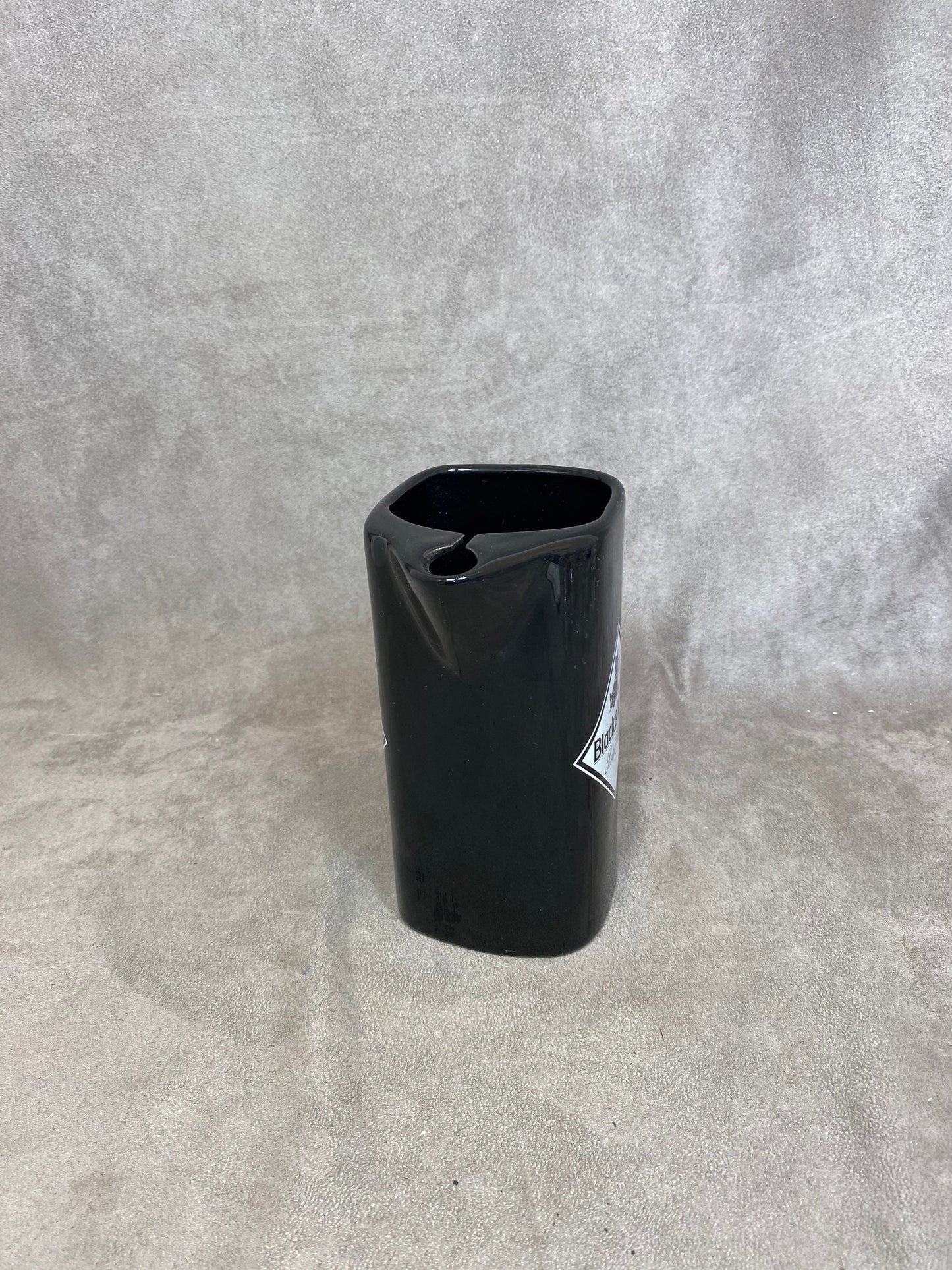 Vintage Black &amp; White Ceramic Advertising Jug Made in England 1980s