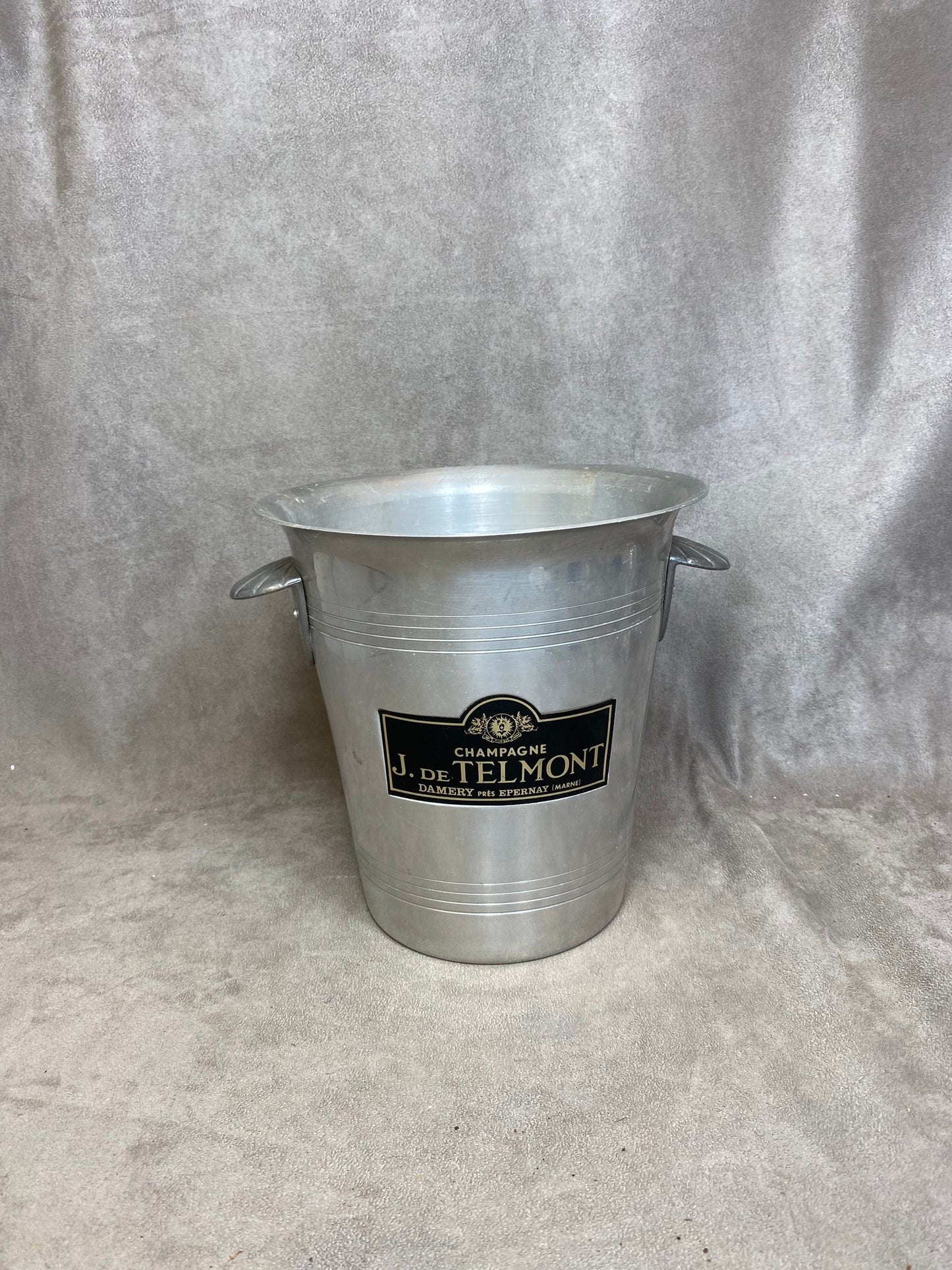 Seau à champagne J de Telmont Made in France en aluminium  Champagne vintage