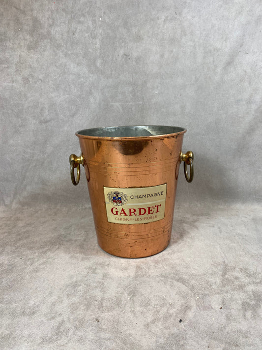 Seau à Champagne en laiton  Champagne Gardet Reims  Années 1960