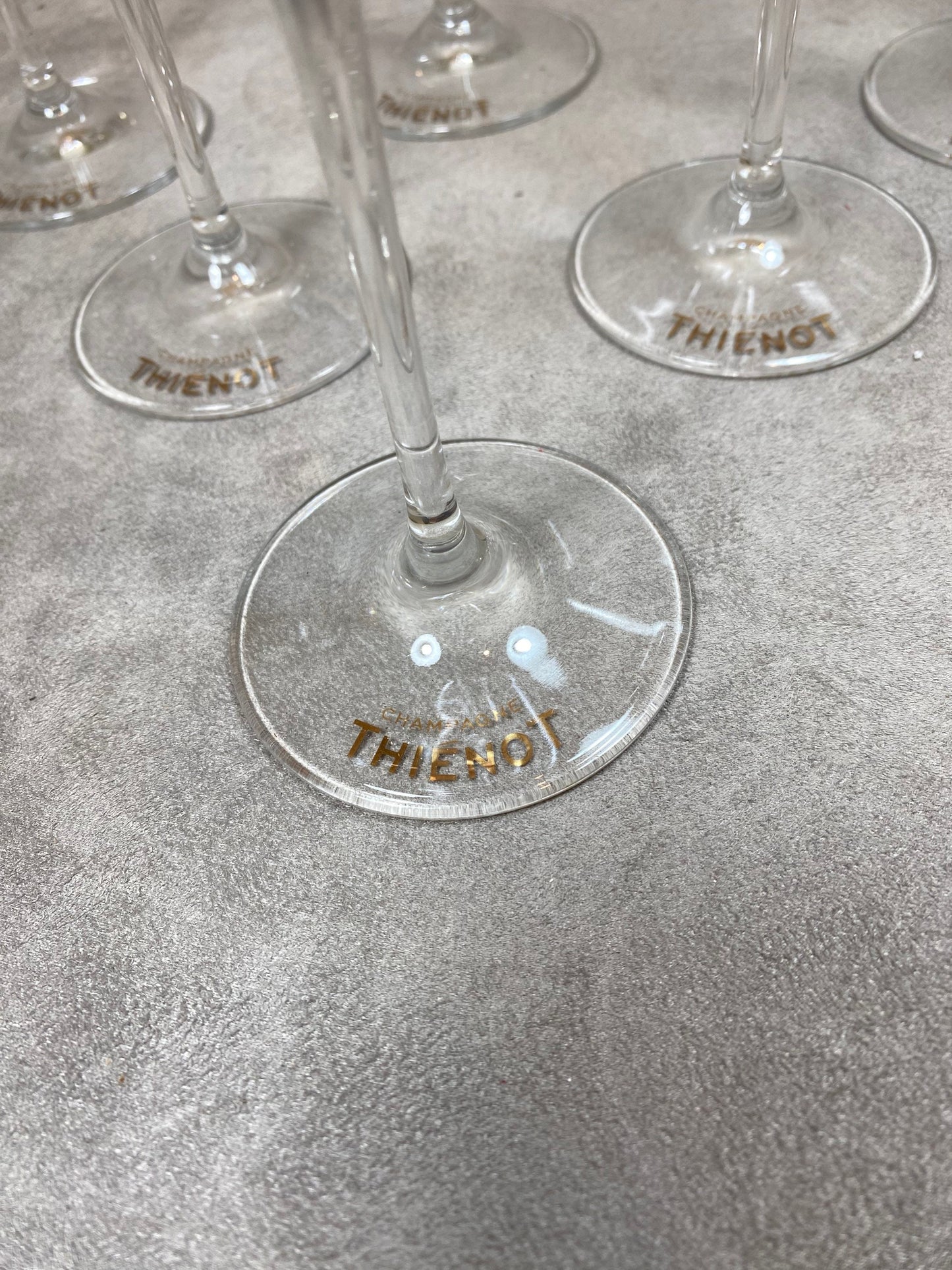 6 Flûte Lehman Reims pour Champagne Thienot vintage en cristal