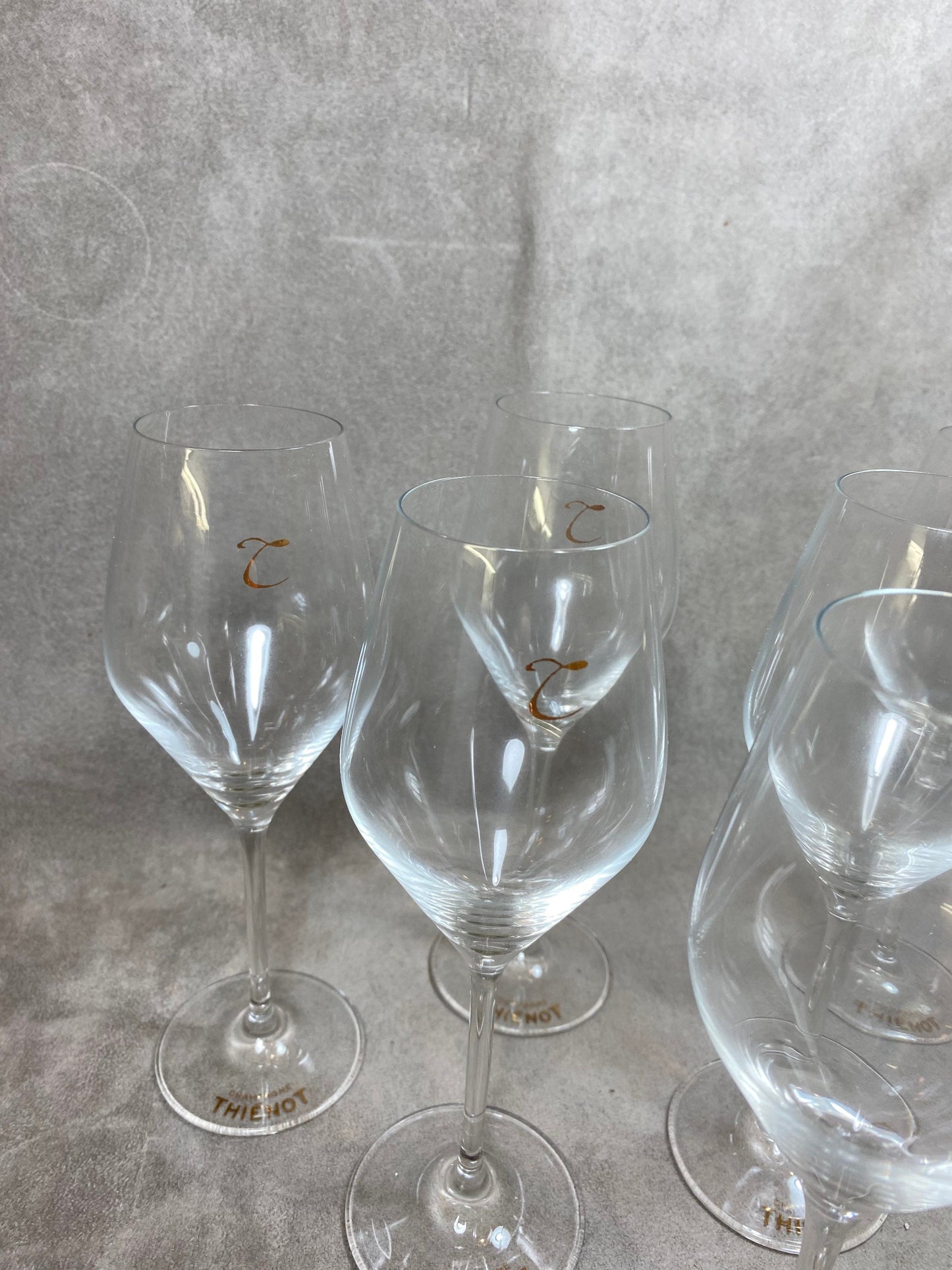 6 Flûte Lehman Reims pour Champagne Thienot vintage en cristal