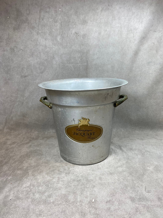 Seau à champagne Jacquart vintage en aluminium Made in france