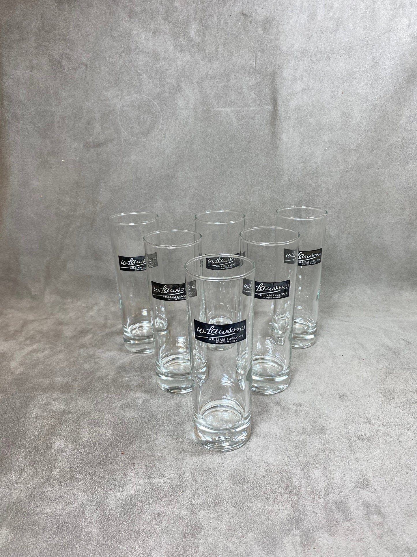 Set of 6 Vintage William Lawson Whiskey Glasses