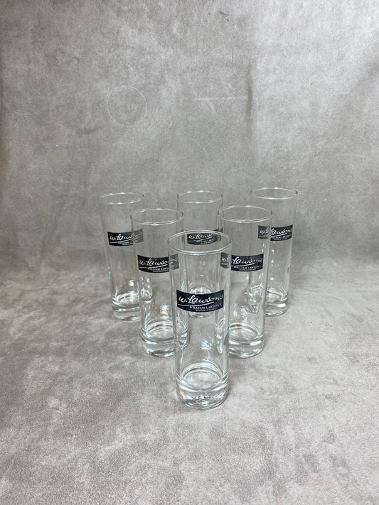 Set of 6 Vintage William Lawson Whiskey Glasses
