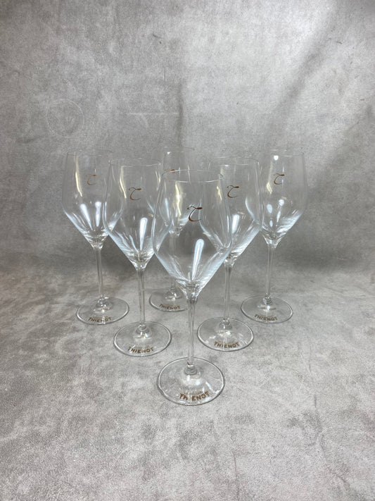 6 Flûte Lehman Reims pour Champagne Thienot vintage en cristal