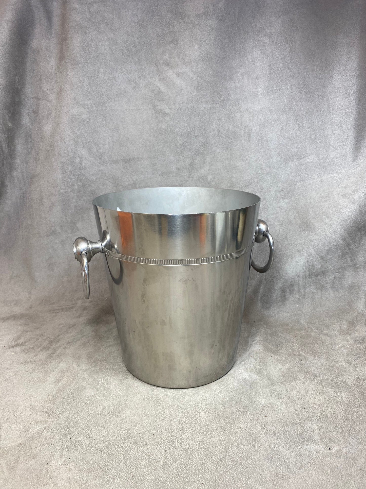 RARE Vintage stainless steel champagne bucket Jean Couzon Made in France