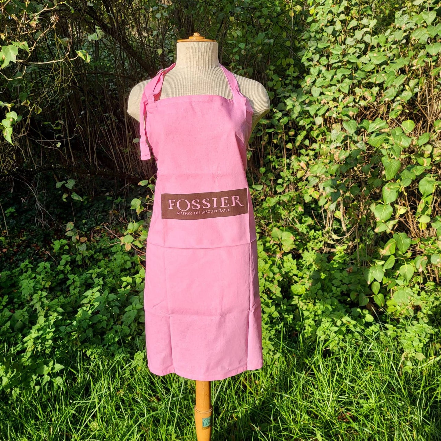 Fossier pink kitchen apron Fossier Biscuit Rose de Reims Made in France
