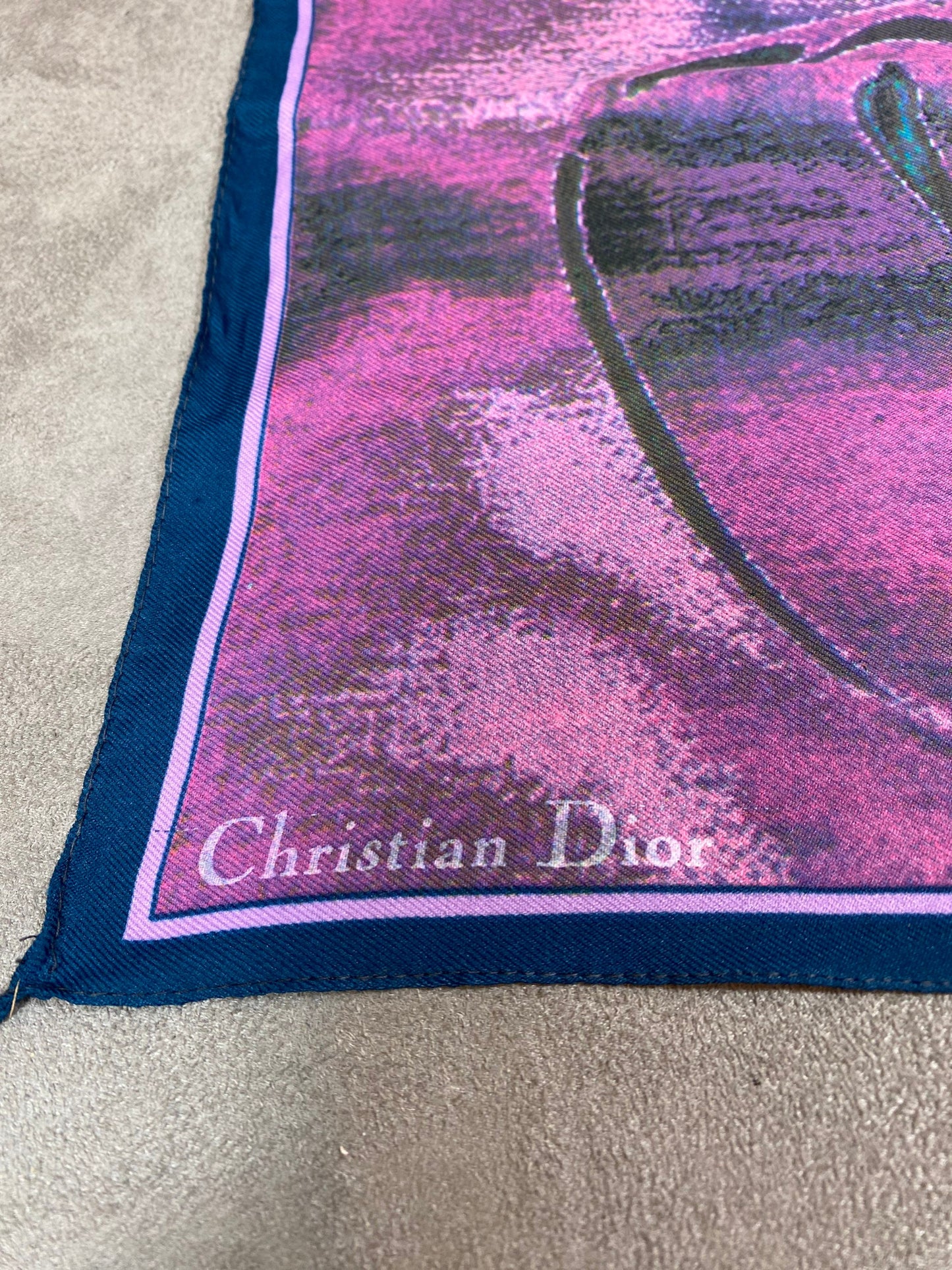 RARE Vintage Christian Dior Silk Pouch Made in France