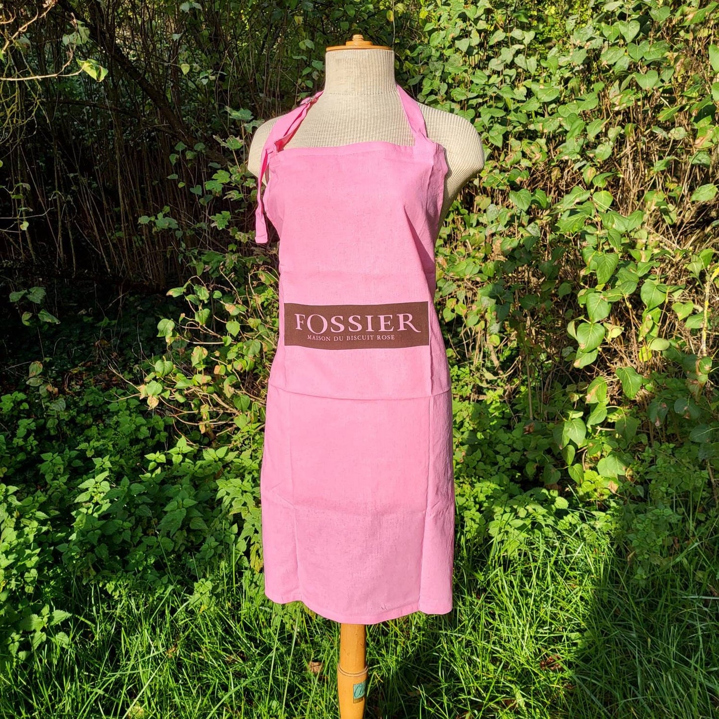 Fossier pink kitchen apron Fossier Biscuit Rose de Reims Made in France