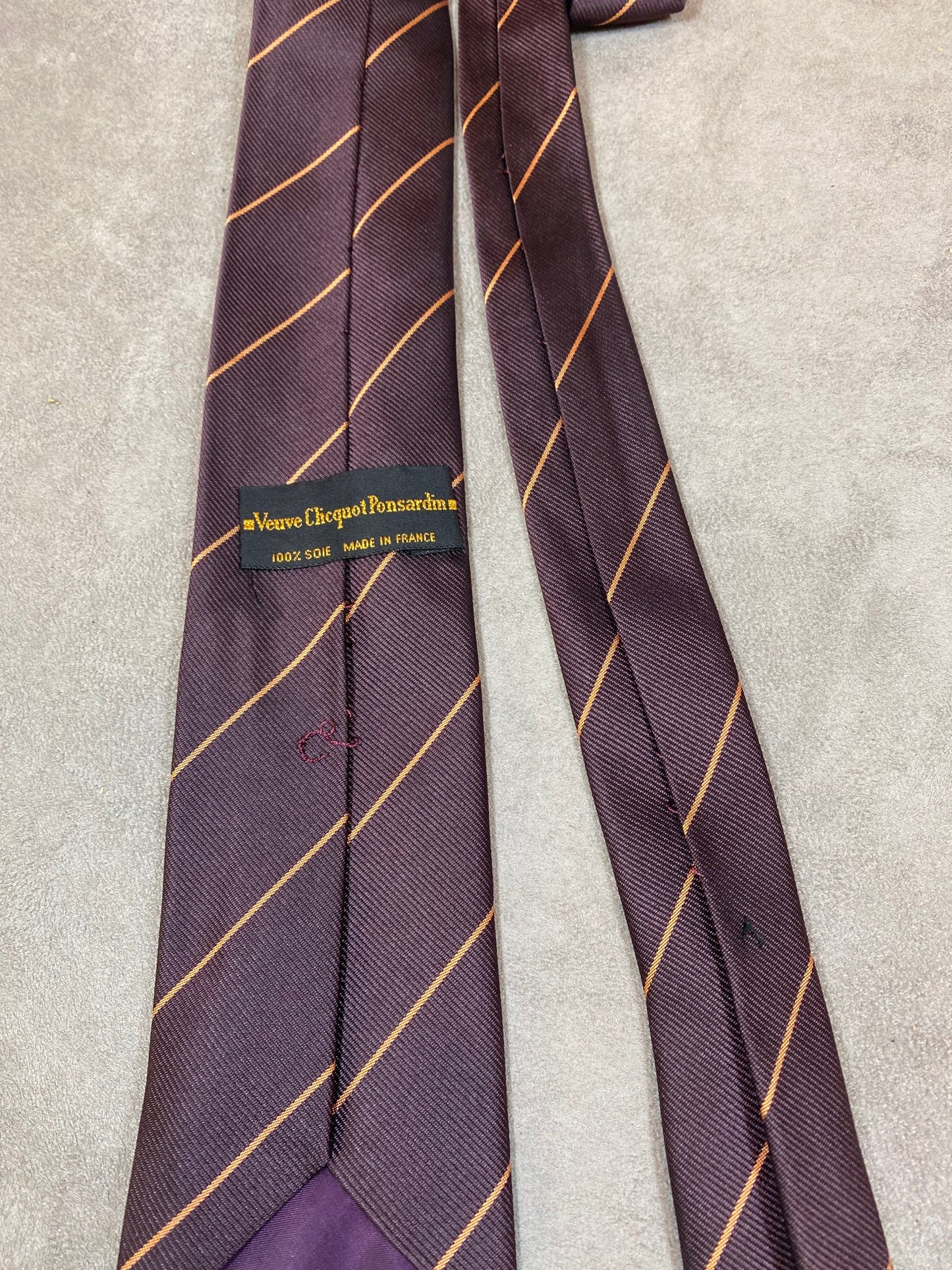 RARE Vintage Veuve Clicquot Ponsardin Champagne Silk Tie Made in France