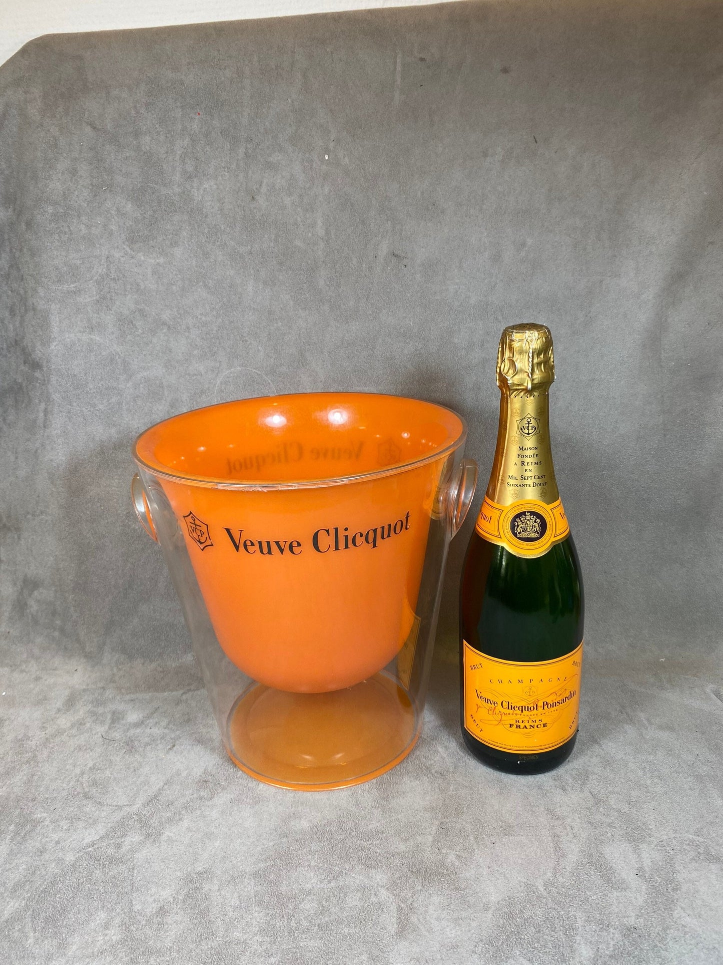 Veuve Clicquot champagne bucket from the Trendy range transparent acrylic champagne bottle Champagne Gift Made in France