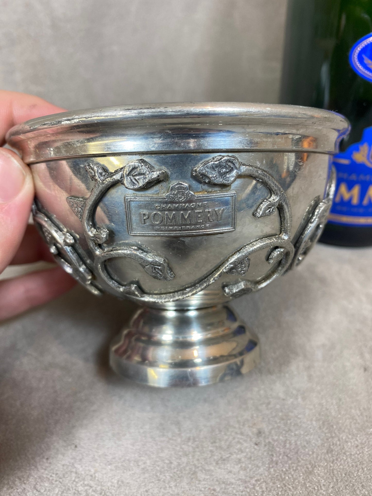 RARE Vintage steel Pommery ice bucket Made in France