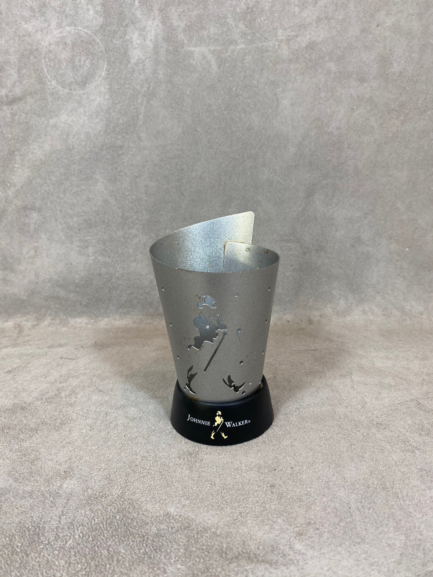 Porte paille publicitaire Whisky Johnnie Walker en plastique Made in France Vintage 1980