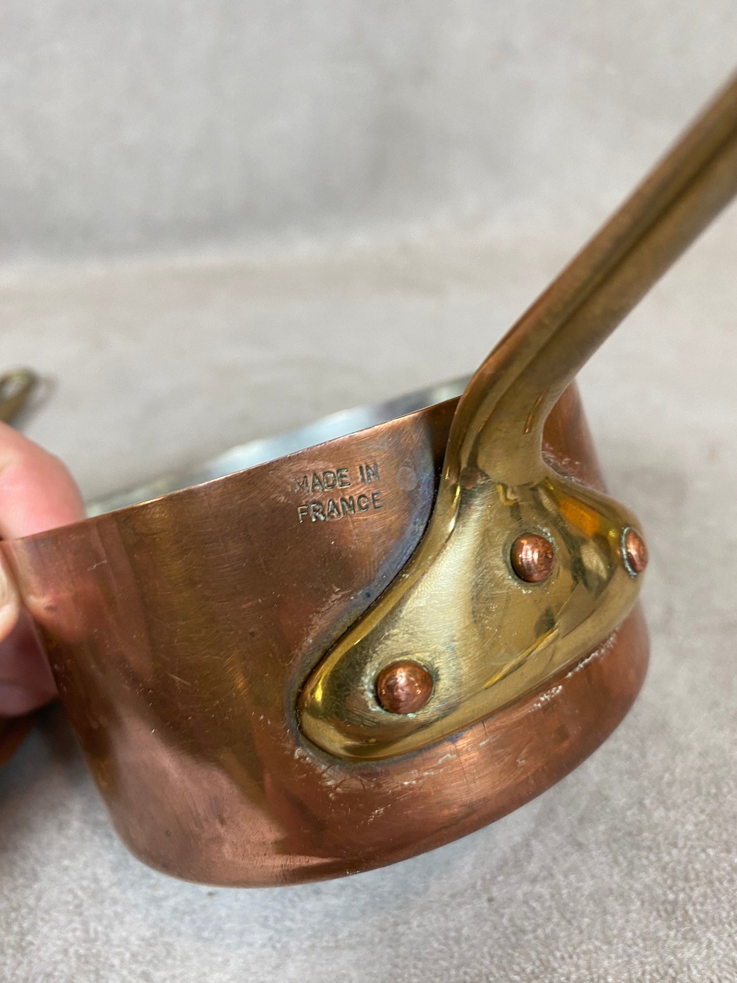 Vintage Copper Saucepan with Lid Made in France 1930