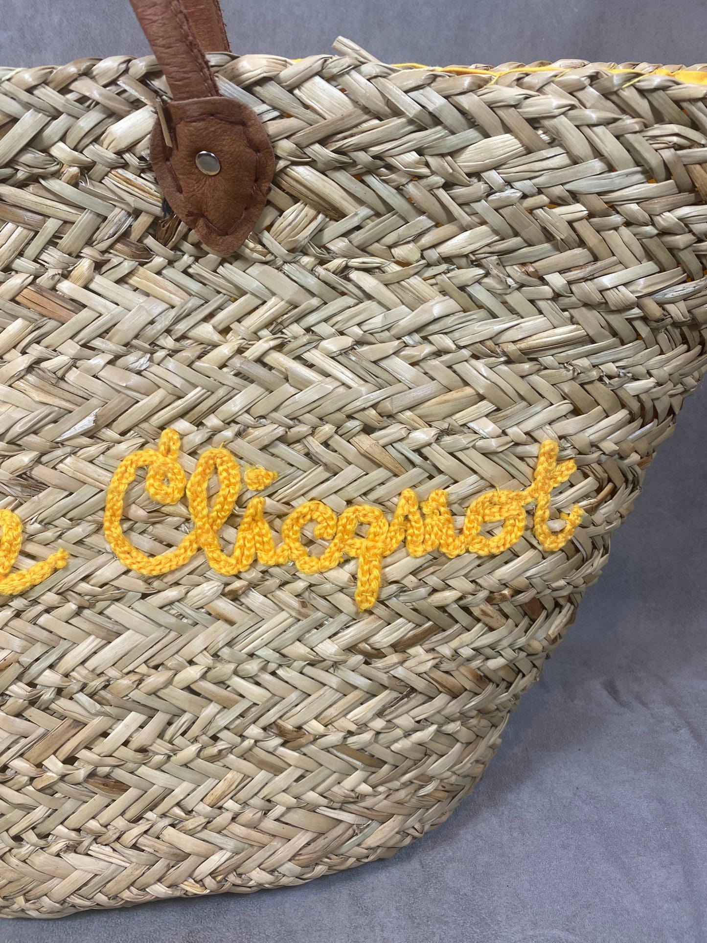 VERY RARE Sac de plage en osier champagne Veuve Clicquot vintage Made in France