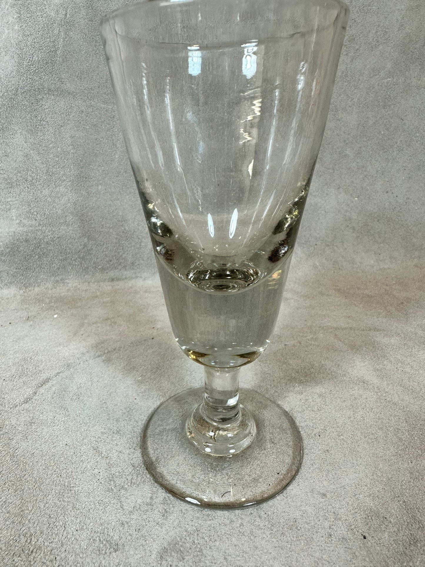 RARE Lot d'un verre a absinthe et ancienne cuillère à absinthe en metal extra blanc vintage 1900 Made in France