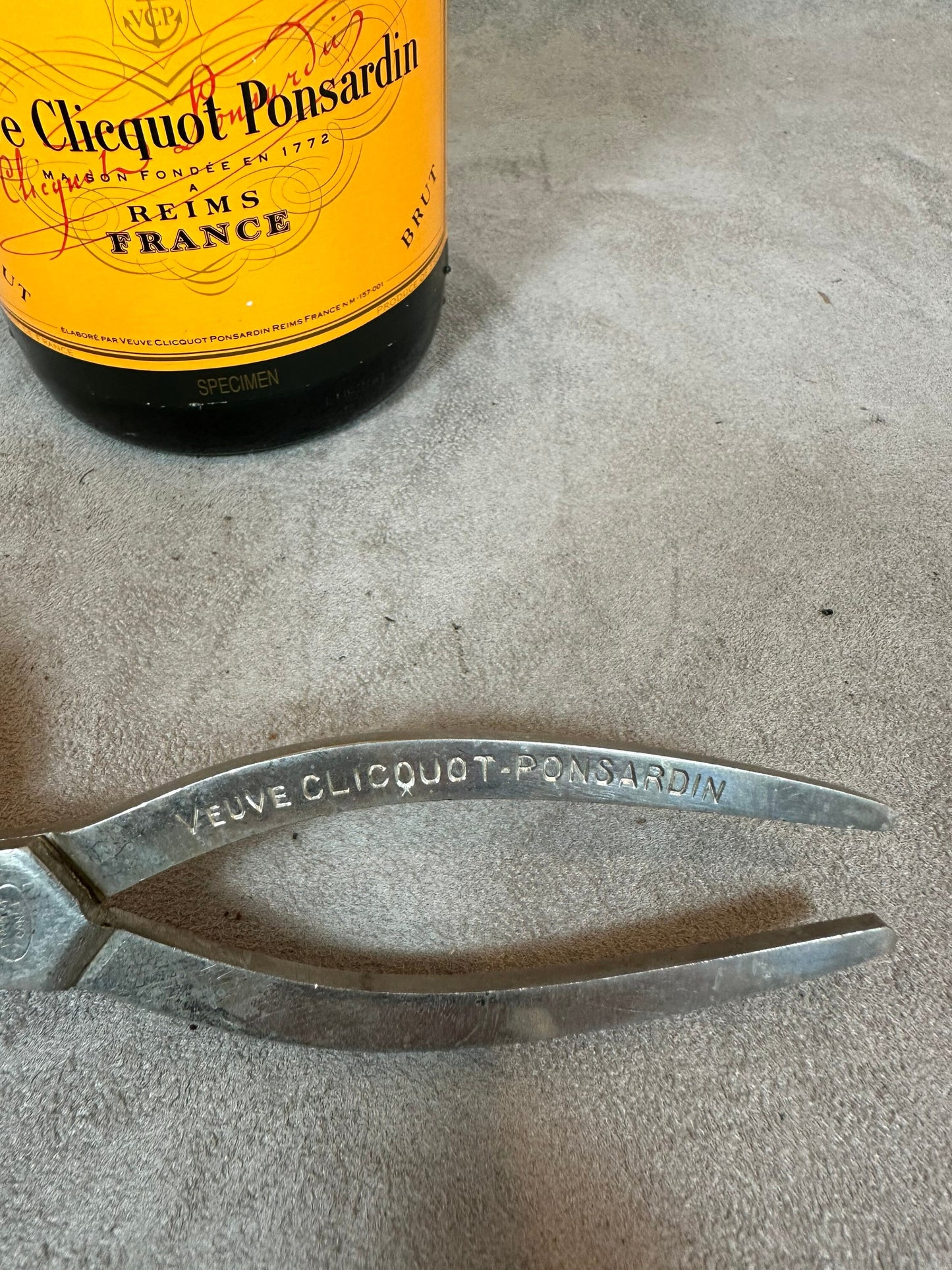 Veuve Clicquot Champagner, Champagnerzange, Made in France, Vintage