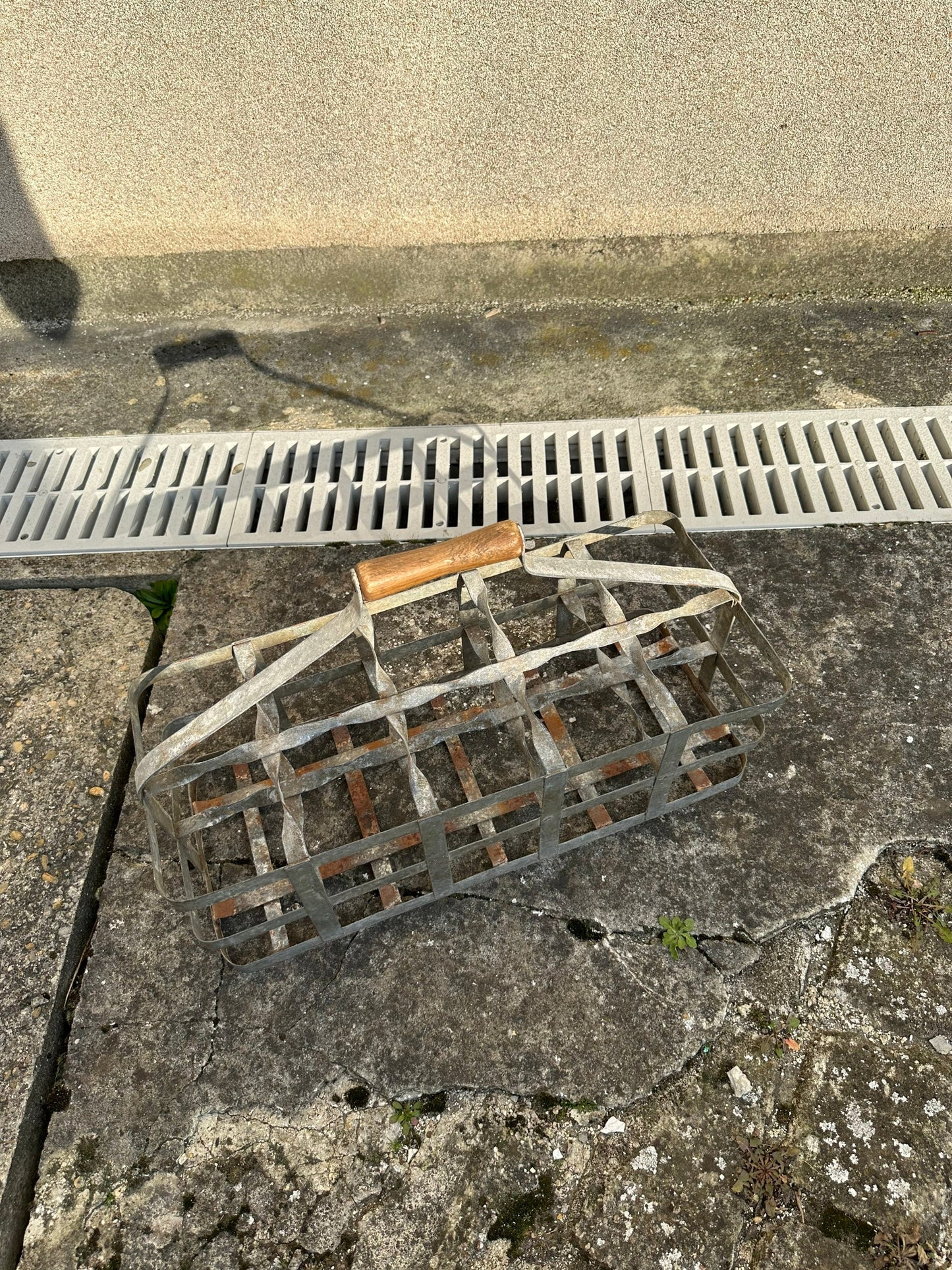 Panier pour 10 bouteilles en métal Made in France Vintage 1970