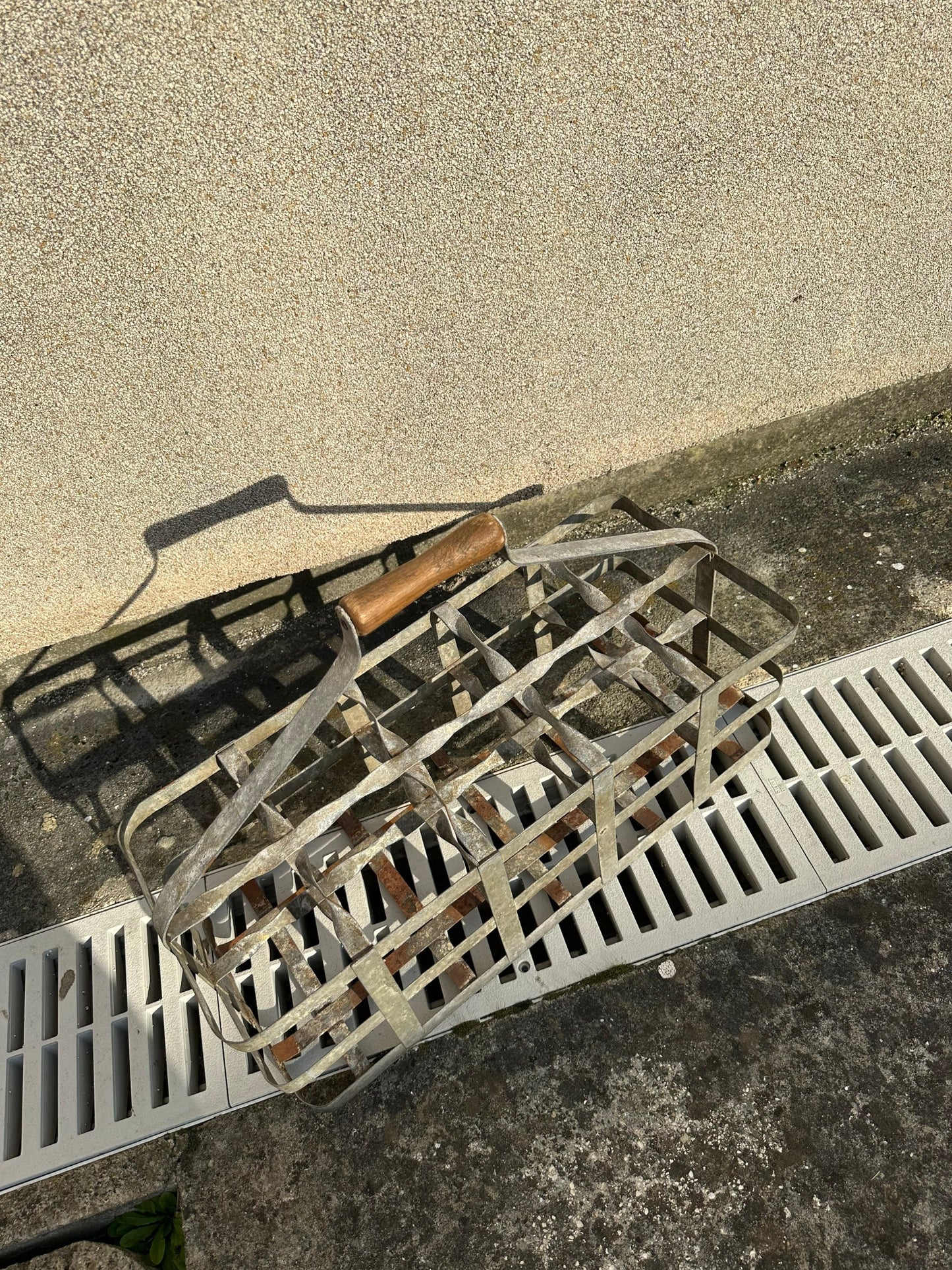 Panier pour 10 bouteilles en métal Made in France Vintage 1970