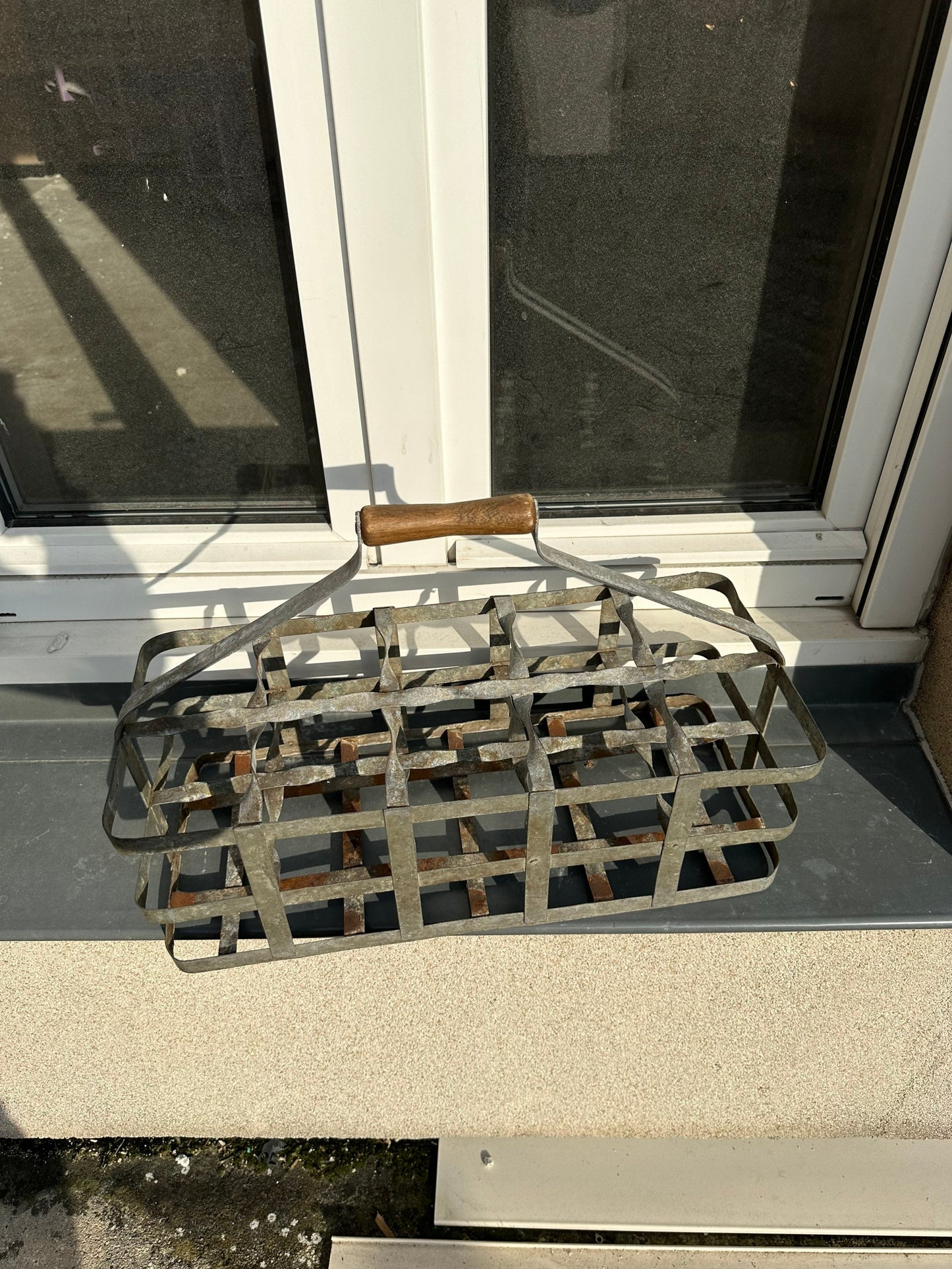 Panier pour 10 bouteilles en métal Made in France Vintage 1970