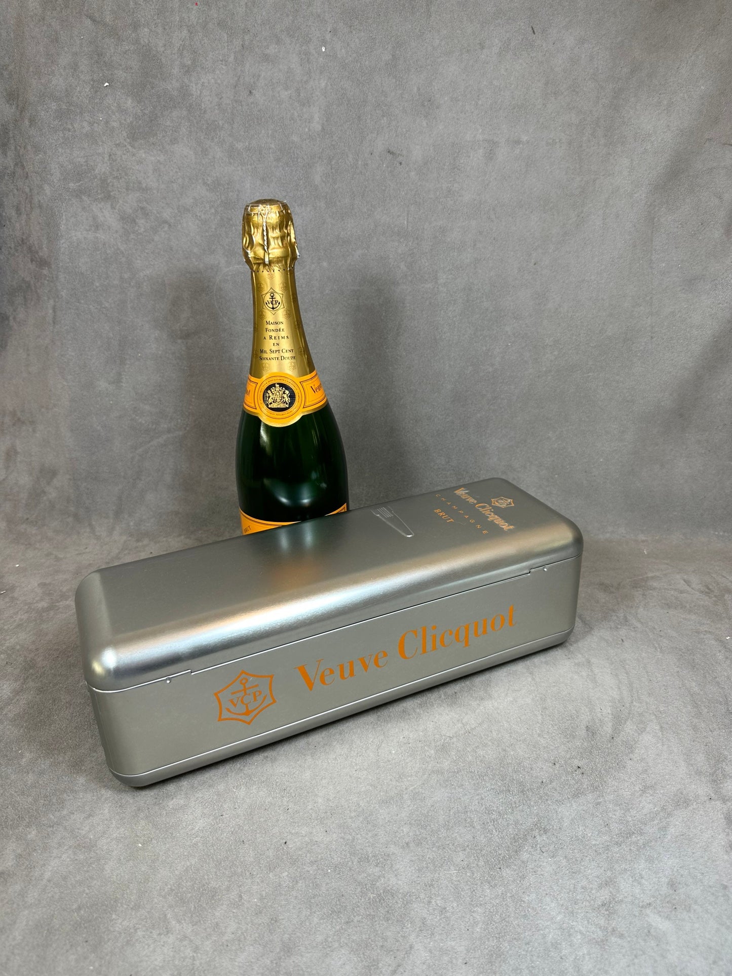 Veuve Clicquot stainless steel refrigerator for champagne bottle Veuve Clicquot box, French Champagne, Champagne Gift Made in France