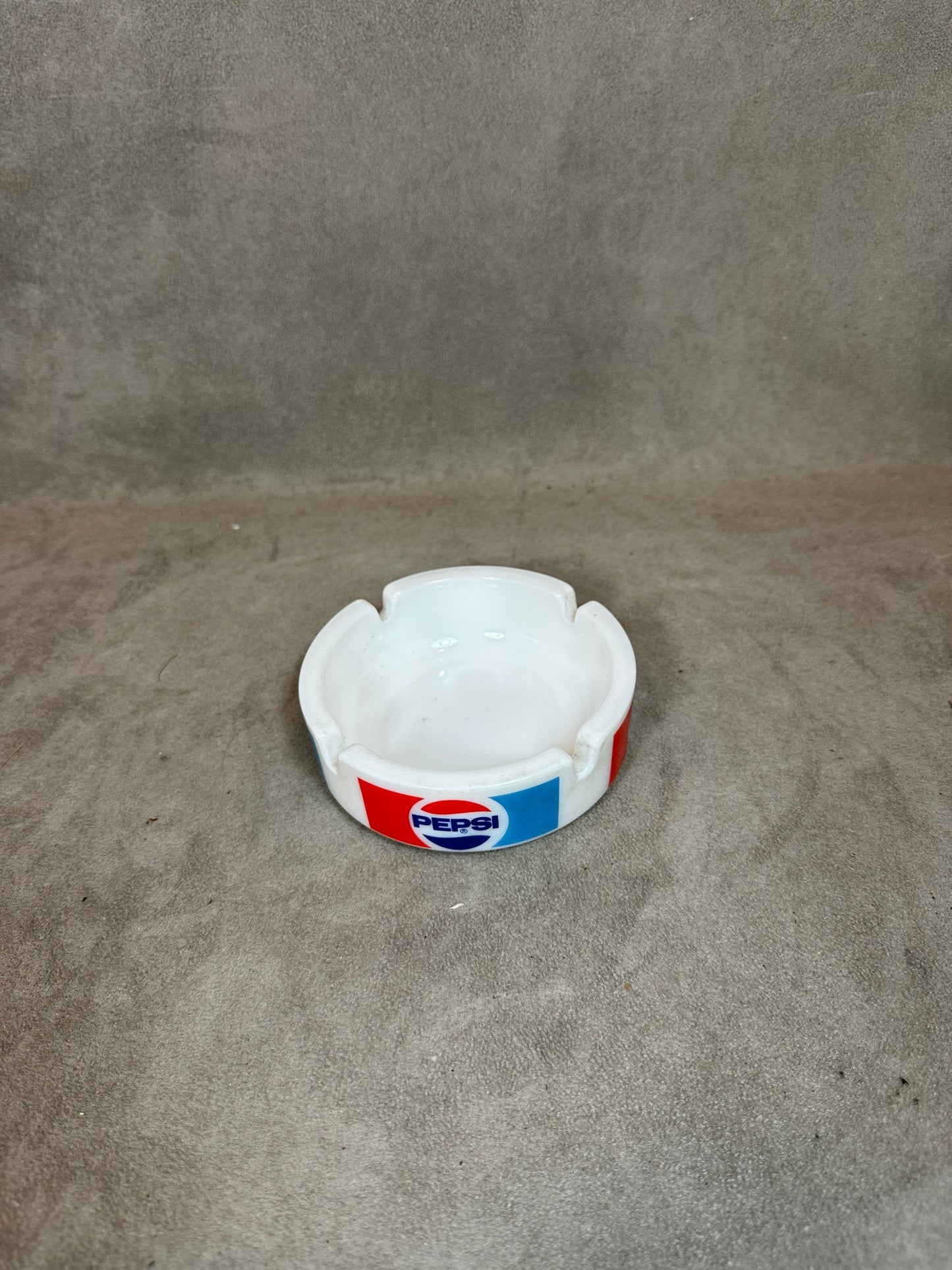 Glass Advertising Ashtray, Pepsi, Made in France, Vintage 1980