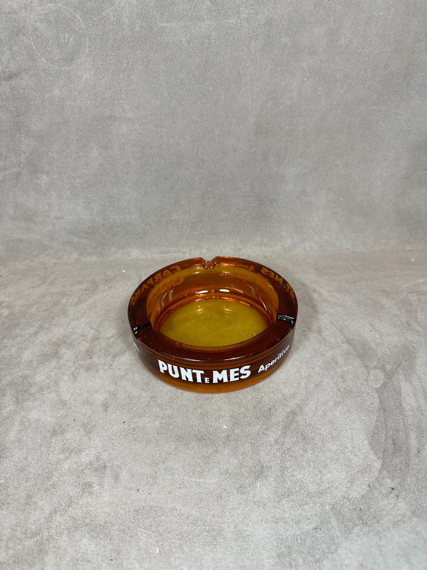 Glass Advertising Ashtray, Carpano Vermouth, Made in France, Vintage 1980