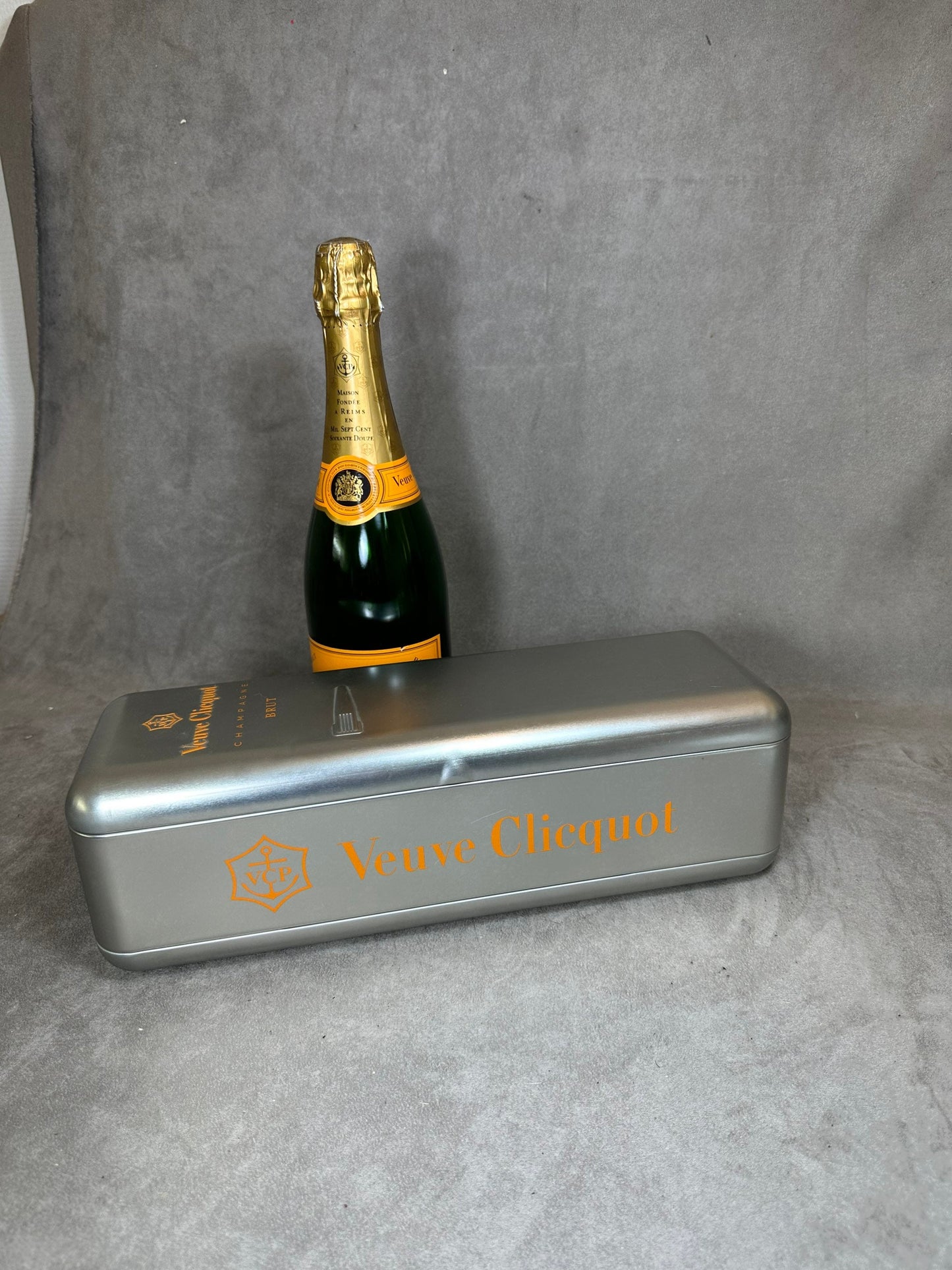 Veuve Clicquot stainless steel refrigerator for champagne bottle Veuve Clicquot box, French Champagne, Champagne Gift Made in France