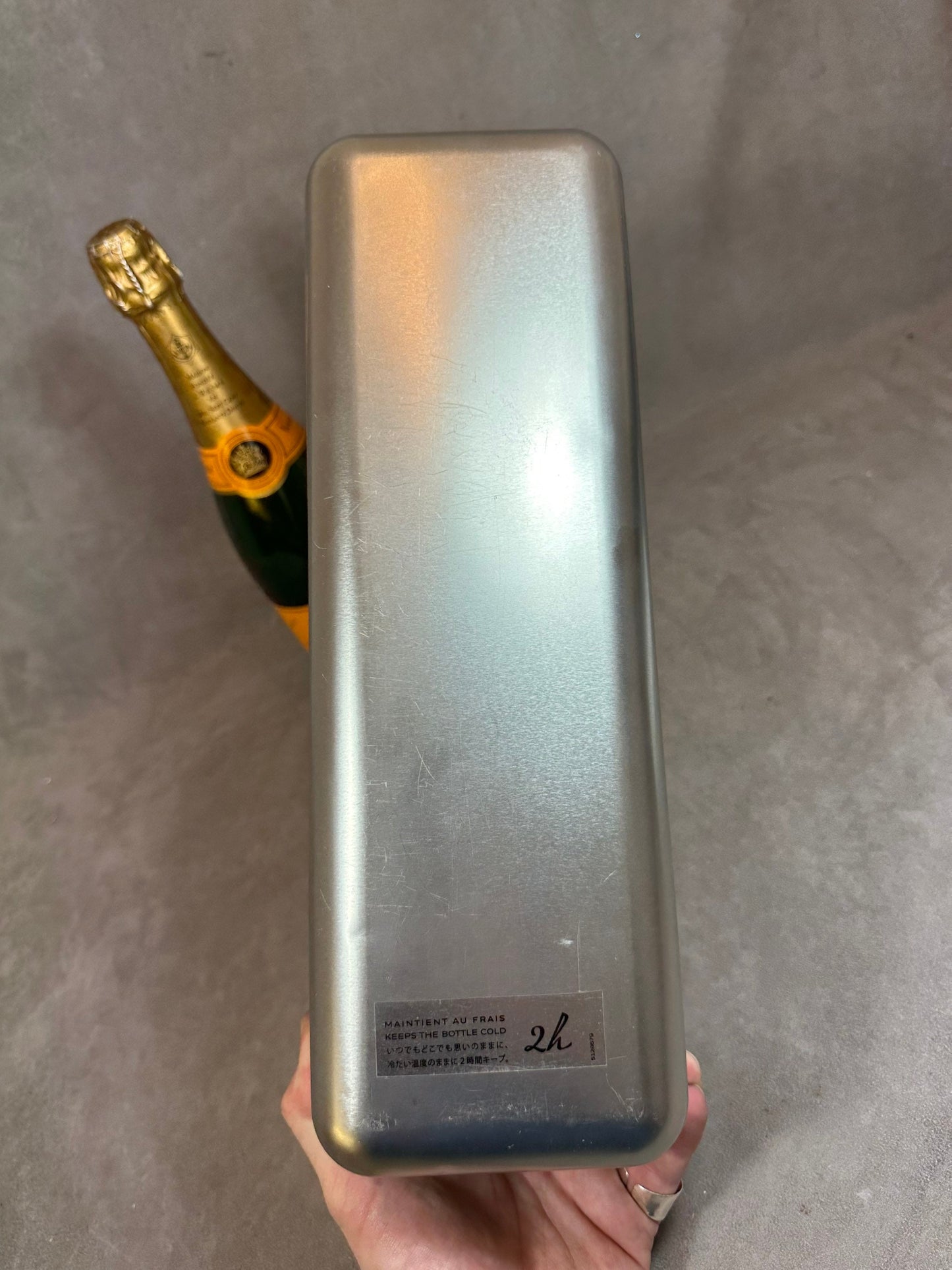 Veuve Clicquot réfrigérateur inox pour bouteille de champagne Made in France