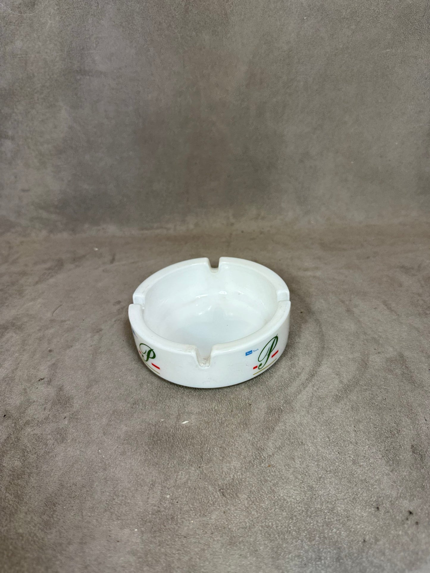 Peter Stuyvesant Ashtray, French Ashtray, French Cigarettes, sdvertising ashtray, opal ashtray