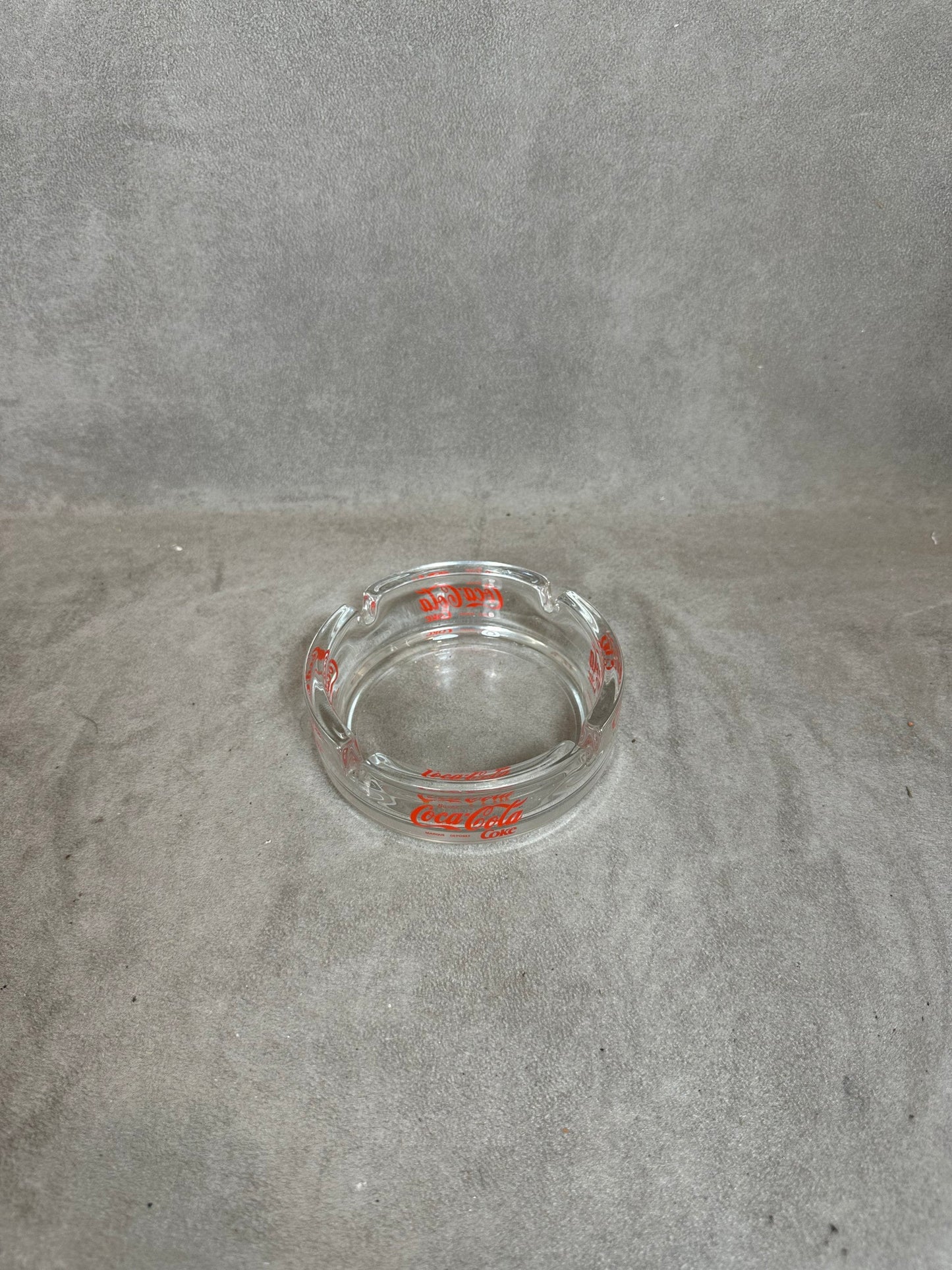 Glass Ashtray, Coca Cola, Made in France, Vintage 1980