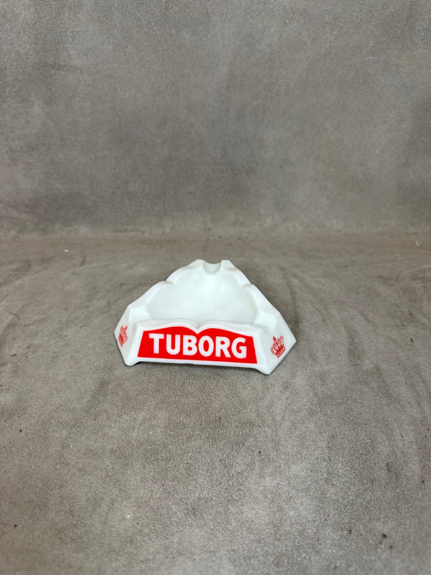 Werbeaschenbecher aus Opalex von Gamaches Somme, Tuborg Bier, Made in France, Vintage 1980