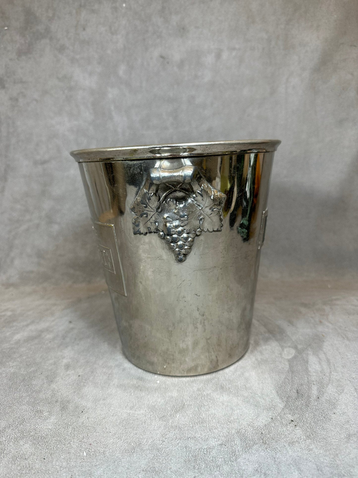 VERY RARE Magnificent Silver Metal Champagne Bucket Piper-Heidsieck Reims Made in France 1940s