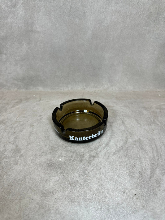 Vintage Kanterbrau beer glass advertising ashtray