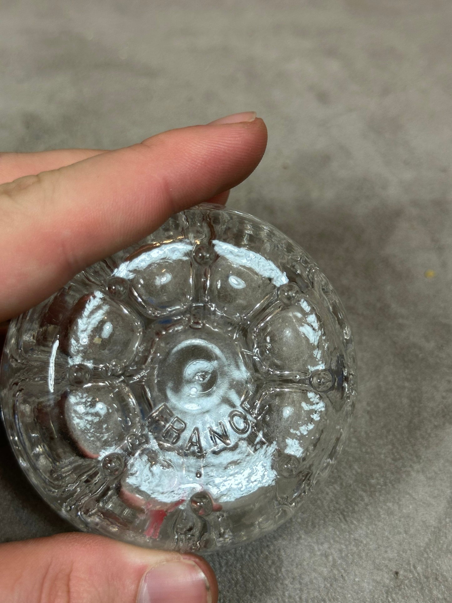 Vintage glass 9-hole flower picker Made in France