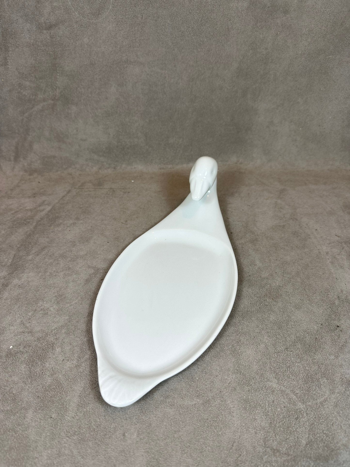 APILCO | Plat à foie gras en forme de canard porcelaine Apilco | Arts de la table France Vintage 1980