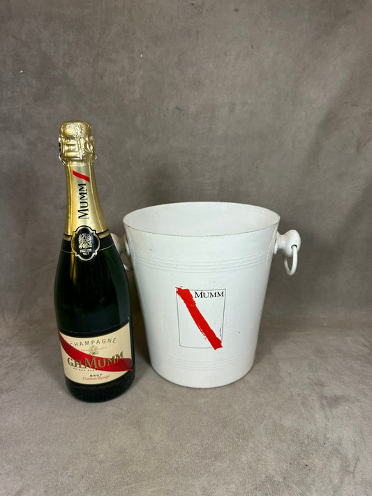 Seau à champagne vintage Mumm Cordon Rouge par Lia de Fontenelle  Made in France