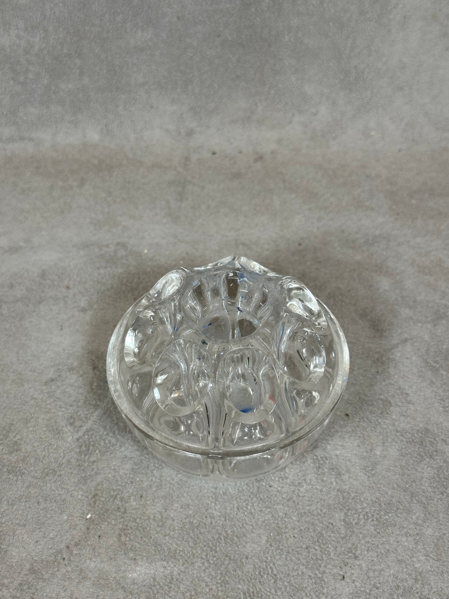 Vintage glass 9-hole flower picker Made in France