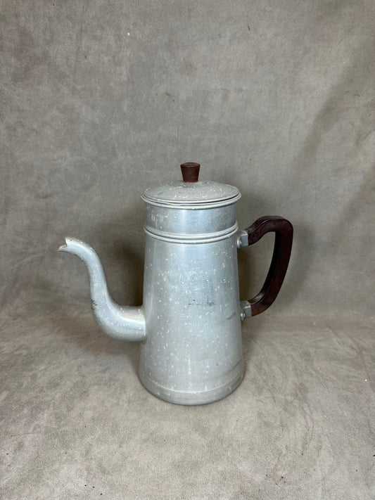 Vintage TOURNUS aluminum coffee maker Made in France 1950