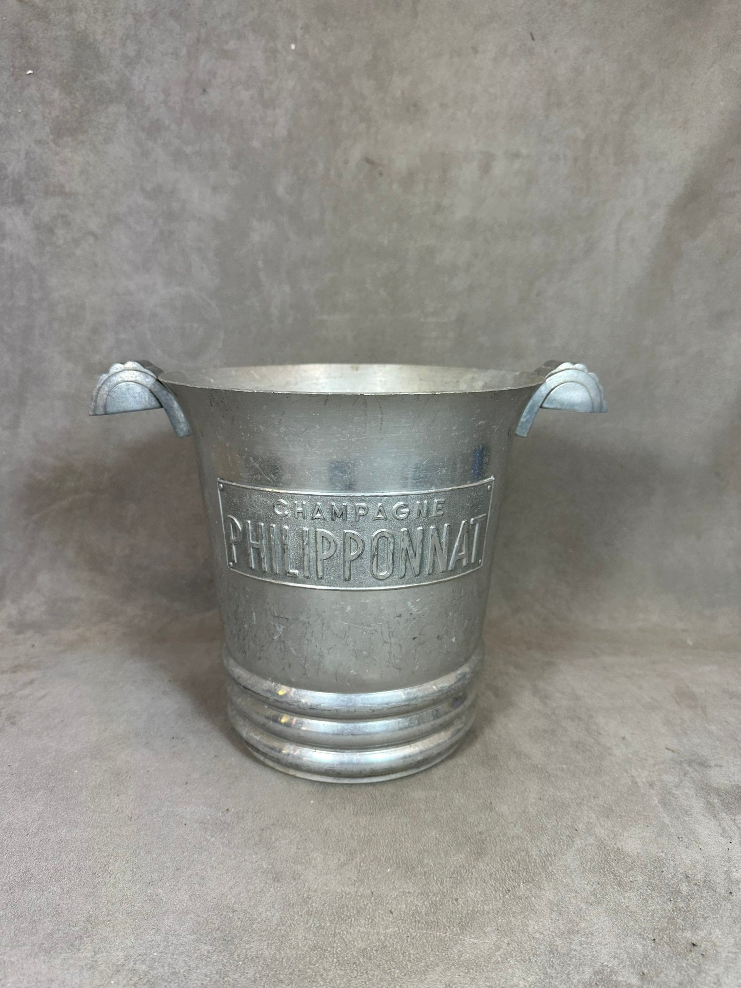 VERY RARE Seau à champagne en aluminium Philipponnat vintage 1930 Argit  Made in France