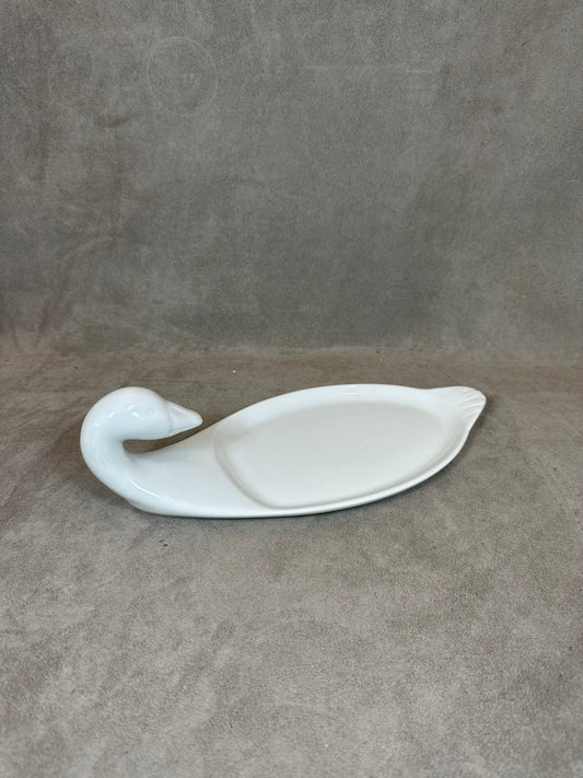 APILCO | Plat à foie gras en forme de canard porcelaine Apilco | Arts de la table France Vintage 1980