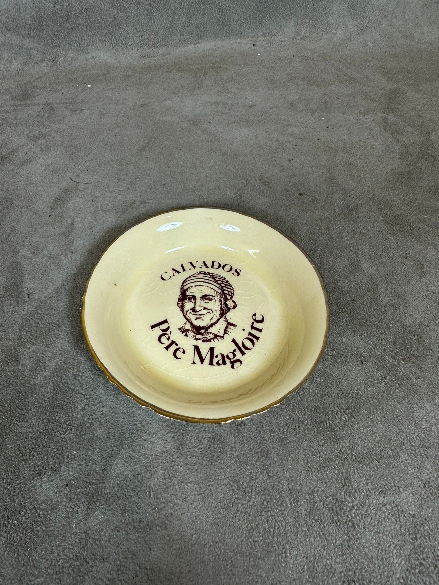 Calvados ashtray or empty pocket bowl from Père Magloire in vintage ceramic from the 1960s