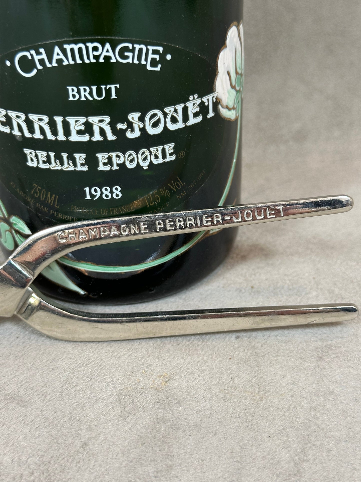 Perrier-Jouët pince à champagne en acier vintage Made in France, Wine Collectors, French Wine