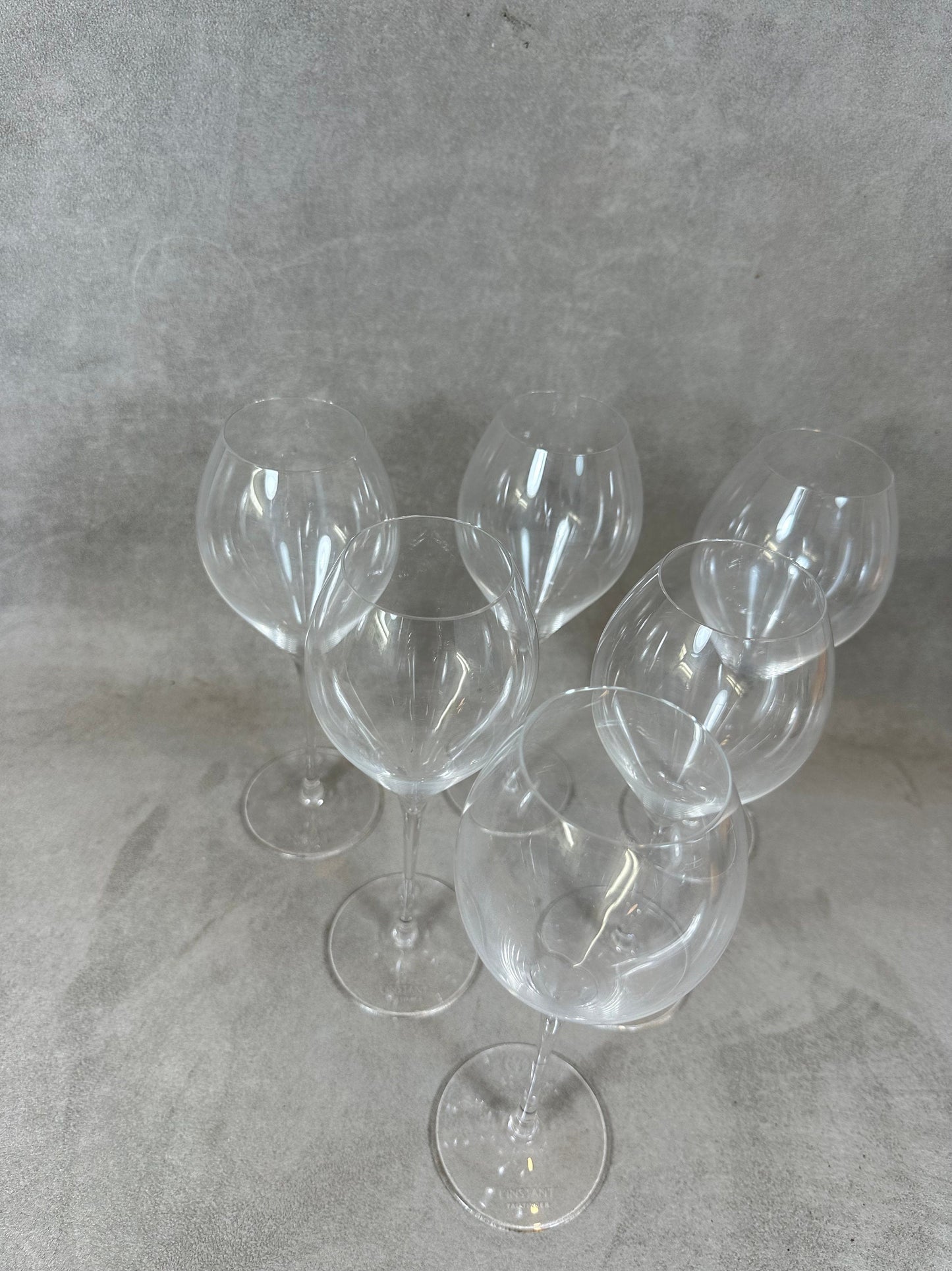 RARE 6 Flûtes Lehmann Reims pour Taittinger collector " L'instant Taittinger" Champagne Taittinger  vintage en cristal