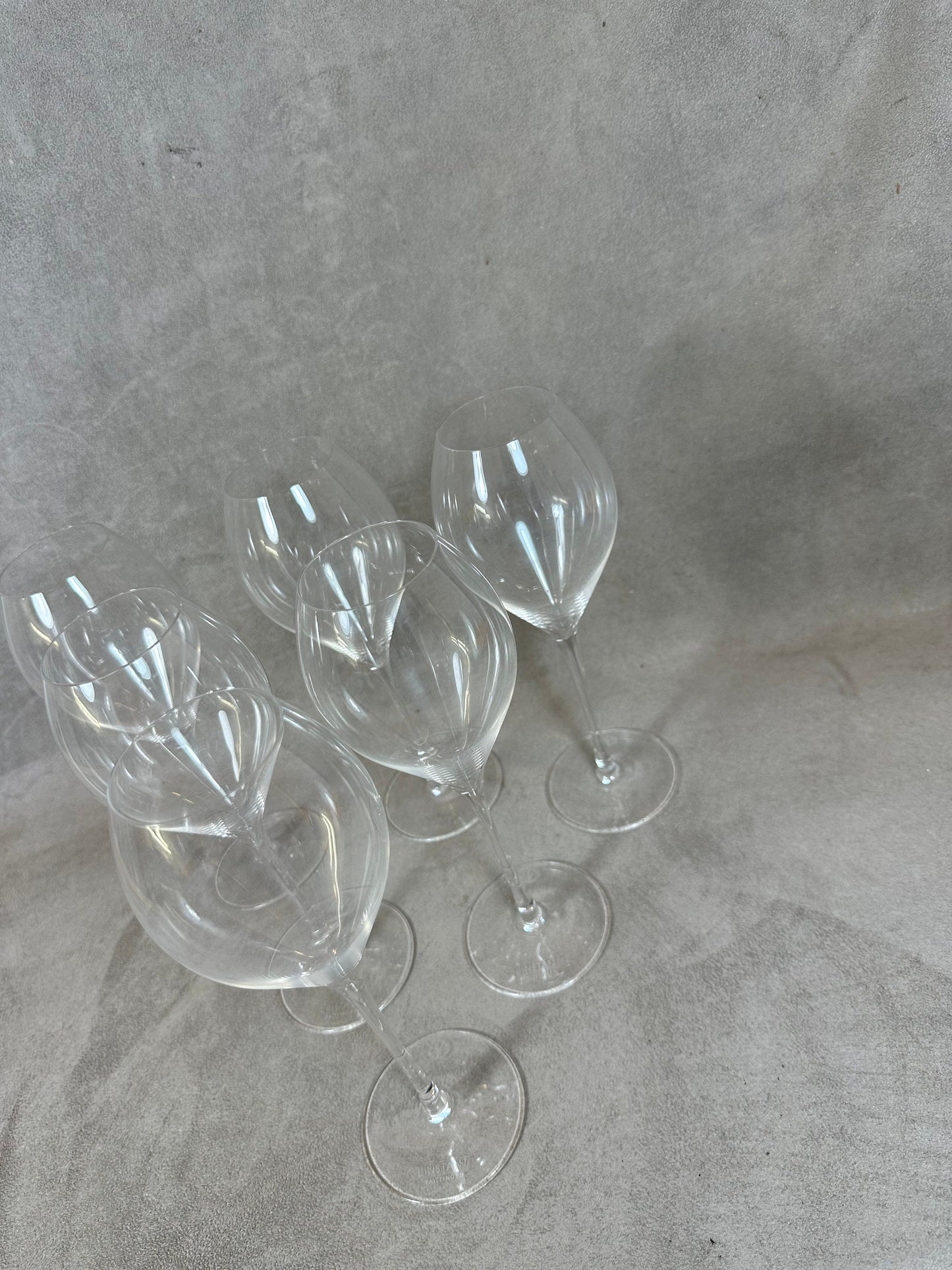 RARE 6 Lehmann Reims flutes for Taittinger collector "L'instant Taittinger" Vintage Taittinger crystal champagne