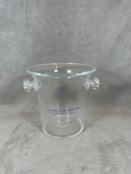 Seau à Champagne en plastique transparent  Champagne Roederer Reims  Années 1990