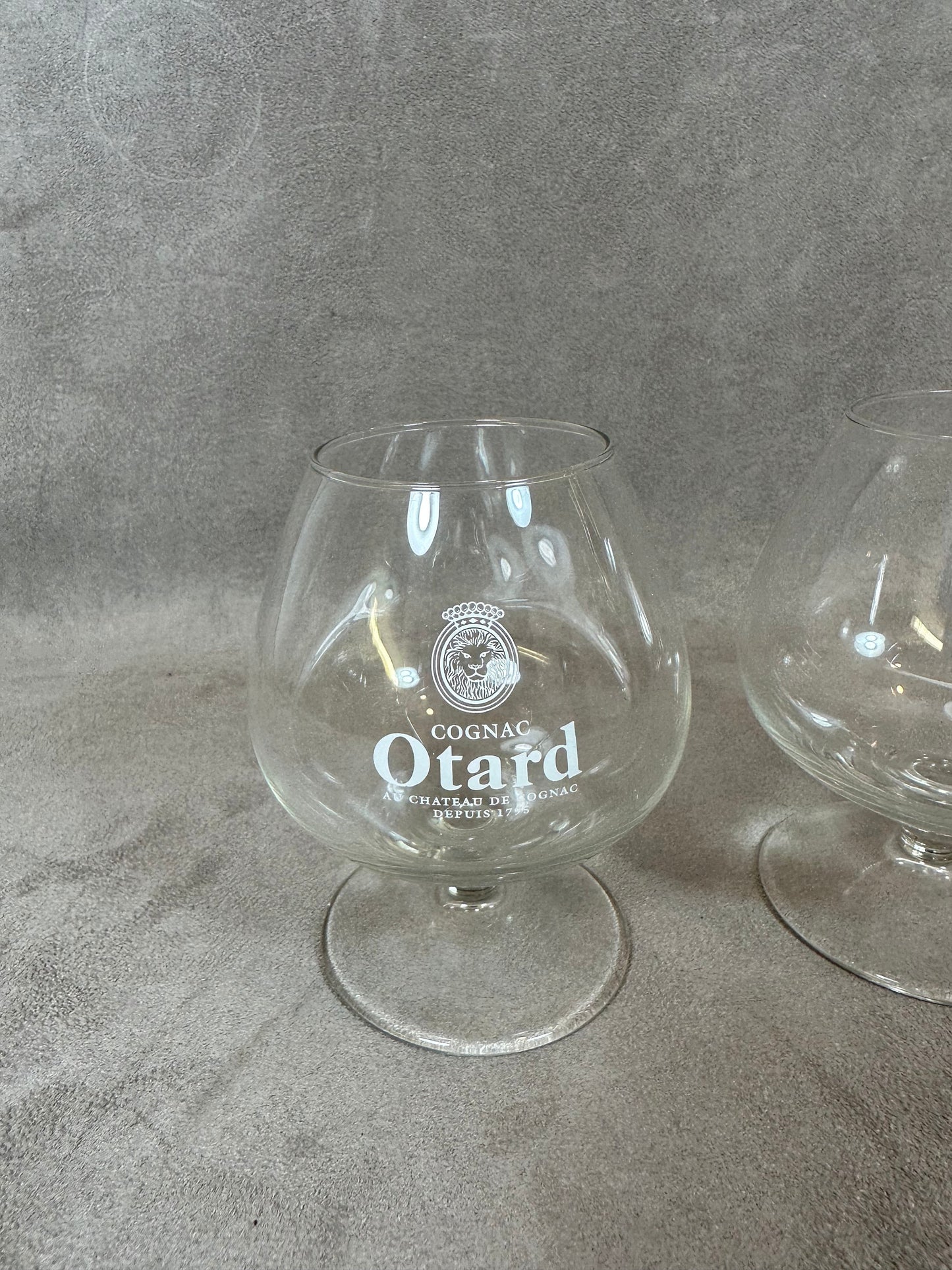 Set of 2 vintage Otard cognac glass cognac glasses made in France 1980