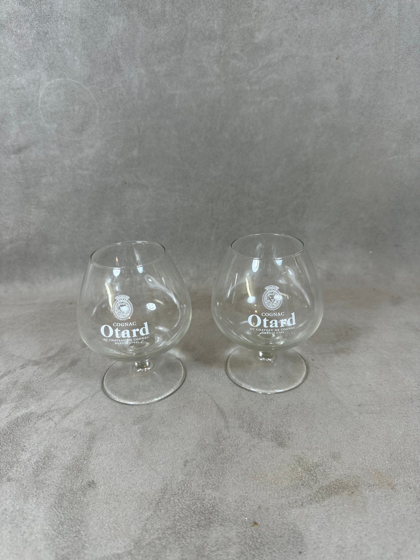 Set of 2 vintage Otard cognac glass cognac glasses made in France 1980