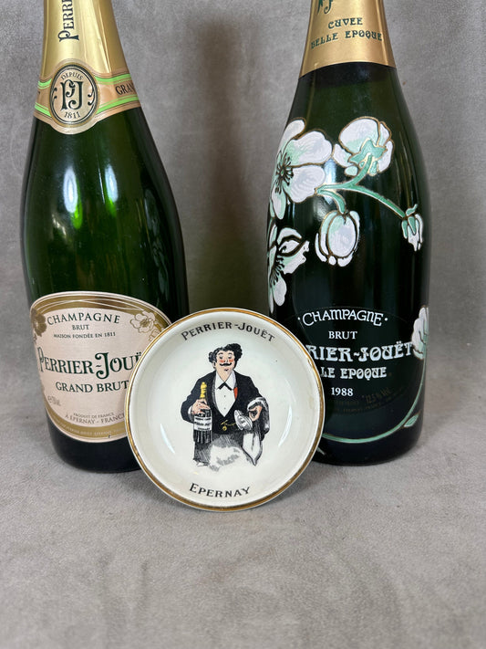 Vintage Perrier-Jouët Steingut Aschenbecher, 1960er Jahre, Made in France